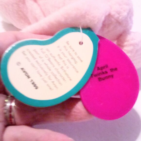 Vintage Avon Twinks The Bunny April Birthstone Plush Full O Beans Plush - Picture 4 of 4